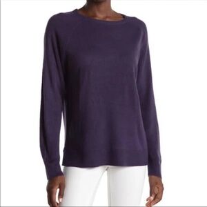 NEW Sweet Romeo Modern Girl Crew Neck Sweater Grey Stone Blue Size Small